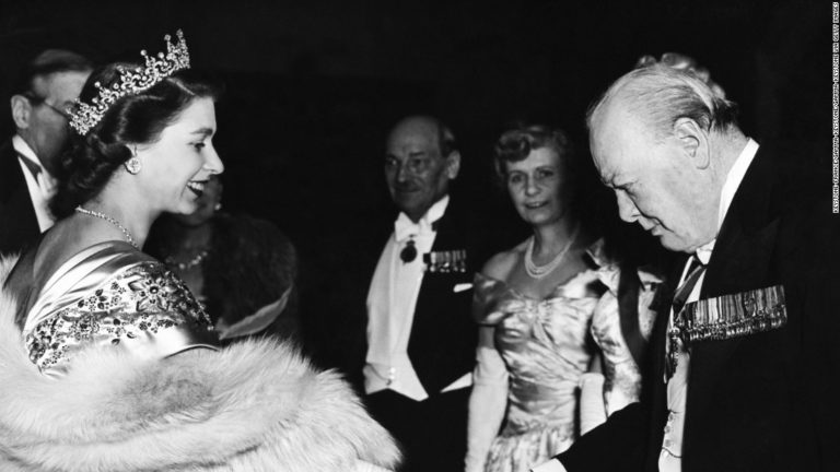 Sir Winston Churchill & Queen Elizabeth II