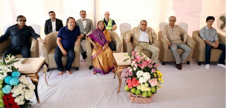 Mr. Zainul Haque Sikder – Chairman of Sikder Group, Ms. Monowara Sikder – Chairman of ZH Sikder Woman’s Medical College and Hospital, Mr. Ron Haque Sikder – Managing Director of Sikder Group, Mr. Ahmed Akbar Sobhan – Chairman of Bashundhara Group, and other concerns related to the project today (23rd March, 2020) visited the Central Business District (CBD) project site at Purbachal New Town Area to see the progress of the project.